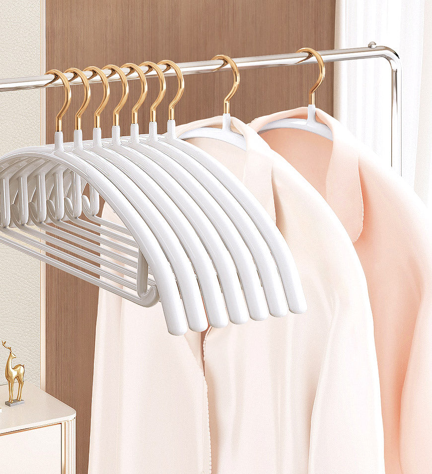 JOYBOS Bunte Kleiderbügel Aus Metall – Rutschfeste G-Form, Keine Schulterbeulen, Platzsparend