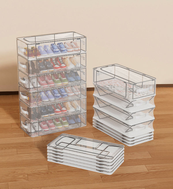 Joybos® Large-Capacity Foldable Transparent And Dustproof Shoe Storage Box F248