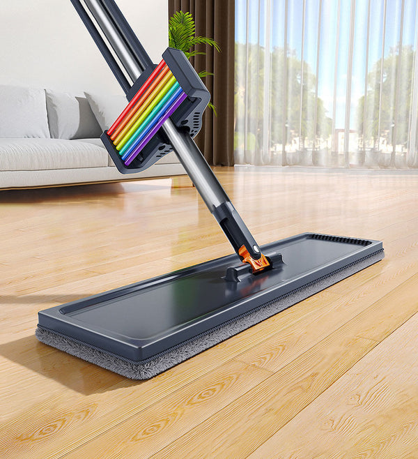 Joybos® Freihändiger Rainbow Flachmopp mit Edelstahlgriff Z151