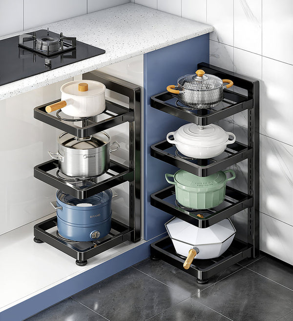 Joybos® mehrstufiges Haushaltsregal, Küchen-Topfregal unter der Spüle F260