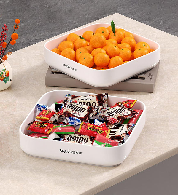 Joybos® Kunststoff-Snacktablett rund rechteckig Z69