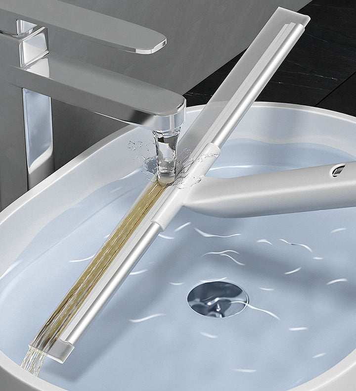 BadeStern Wasser-Abzieher: 2er-Set Duschabzieher mit verschiedenen  Halterungen,24-cm-Silikonlippe (Gummi Abzieher)