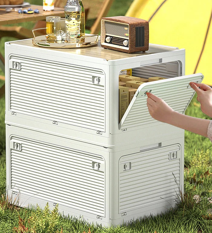 Joybos® faltbare Outdoor Camping Aufbewahrungsbox mit einem Holzdeckel –  DE-Joybos