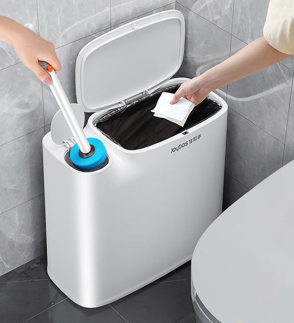 Joybos® 2-in-1 schlanker Badezimmer-Mülleimer mit Toilettenbürste Z32
