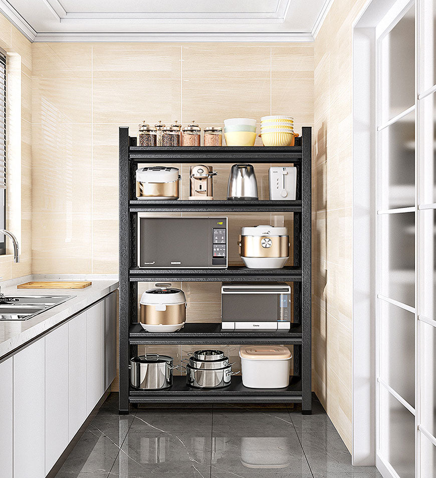 Joybos® 5-lagige, robuste Metallregale, Schwarz F34 – DE-Joybos